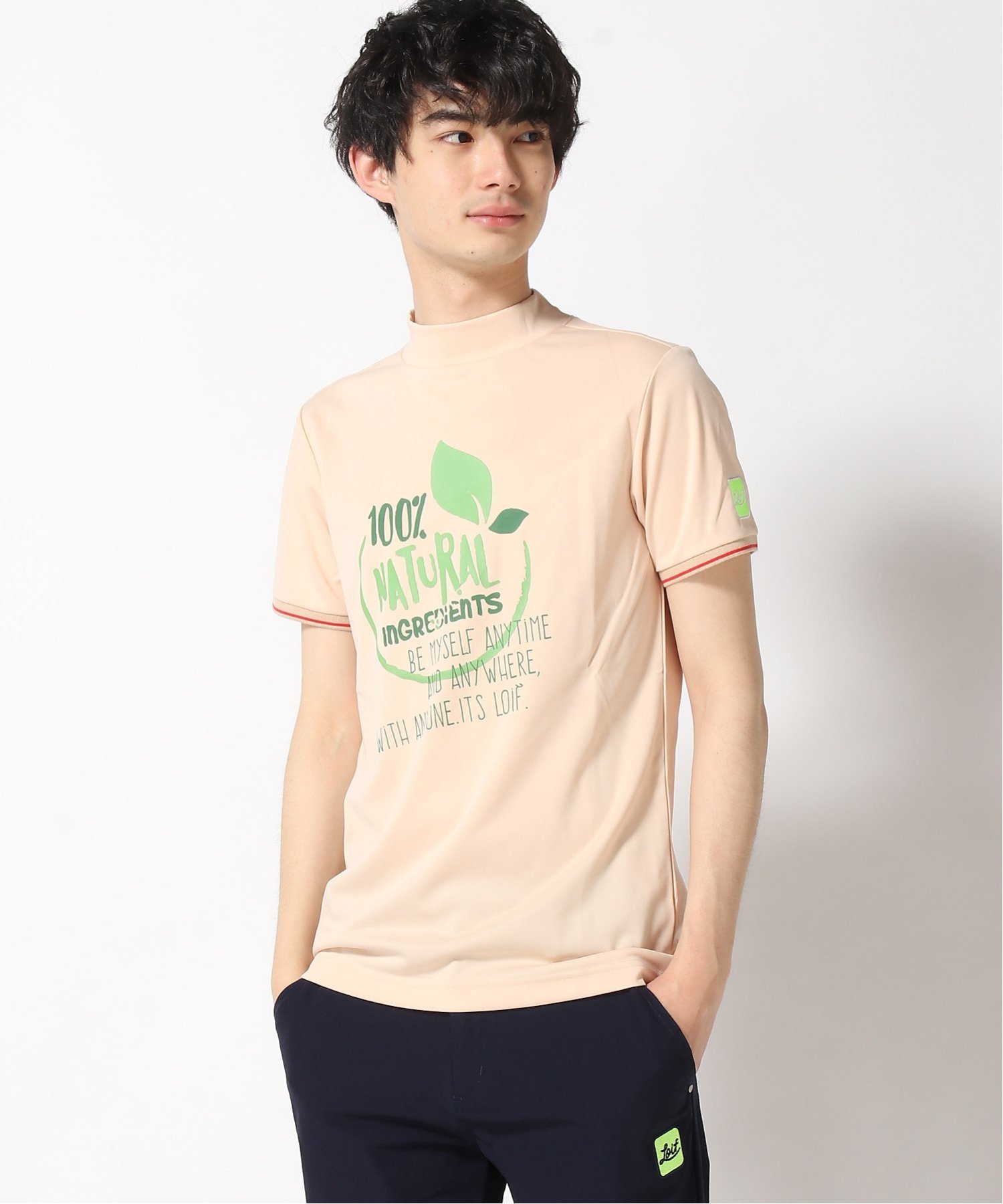 【SALE／64%OFF】Loif (M)【Loif GOLF】グラフィックハイネックシャツ フリーノット トップス シャツ・ブラウス ベージュ ホワイト