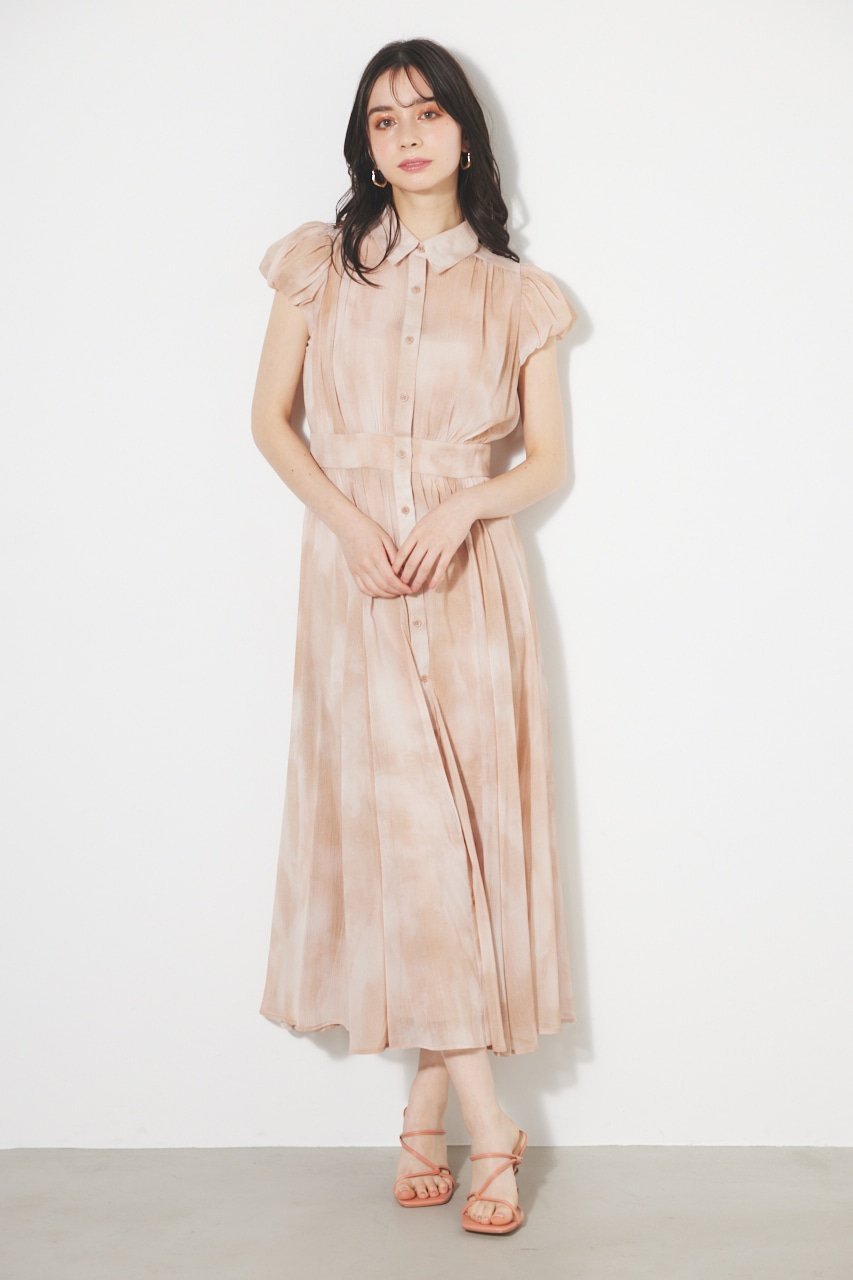 【SALE／80%OFF】rienda マーブルシアーSH OP リエンダ ワンピース・ドレス ワンピース ブルー ピンク オレンジのサムネイル