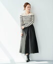 【SALE/69%OFF】le.coeur blanc リブニット*タフタドッキングワンピース ルクールブラン ワンピース・ドレス その他のワンピース・ドレス ホワイト カーキグリーン グレー【送料無料】