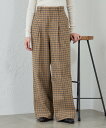 【SALE/30%OFF】S.ESSENTIALS チェックワイドパンツ エス エッセンシャルズ パンツ その他のパンツ ブラウン ベージュ【送料無料】