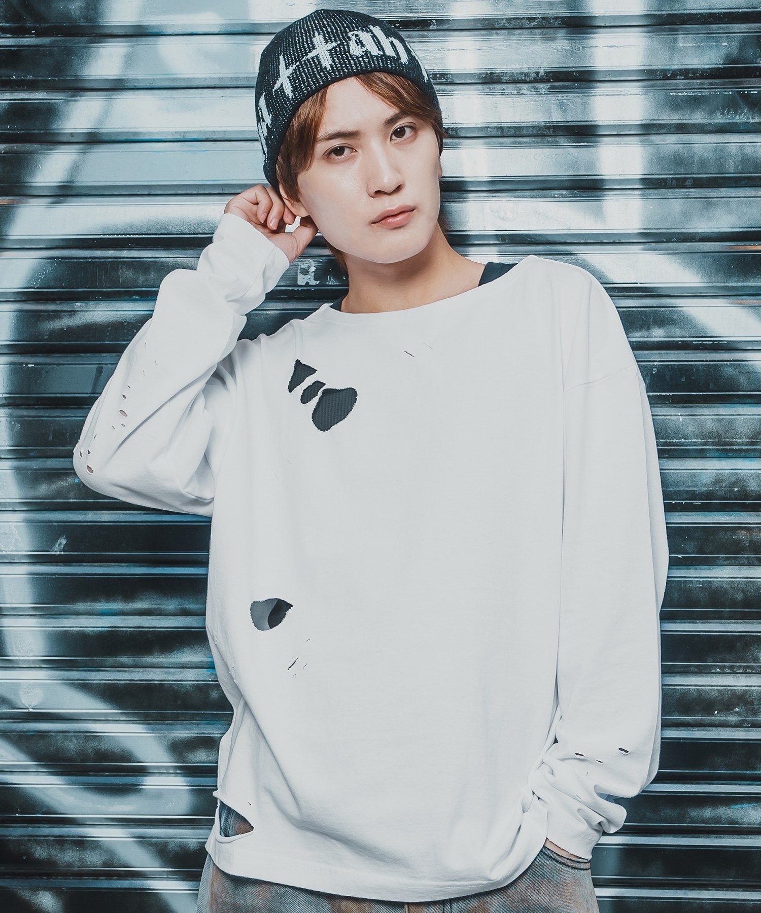 SIDEWAY STANCE SIDEWAY STANCE サイドウェイスタンス 無地 長袖 グランジTシャツ インプローブス トップス カットソー・Tシャツ ブラウン ブラック ホワイト【送料無料】