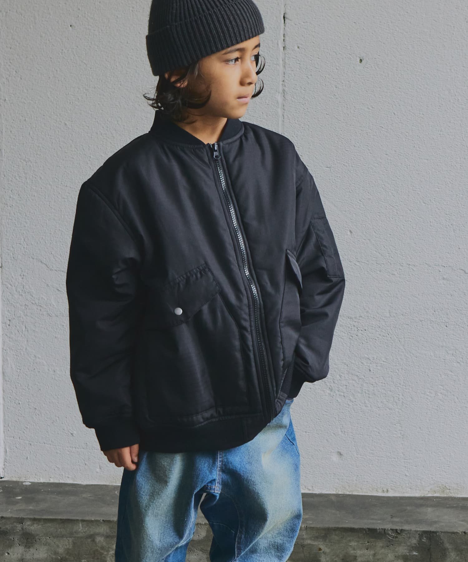 PAIRMANON STREET 【PAIRMANON STREET】中綿 ボンバー ジャケット アウター MA1 ペアマノン ジャケット・アウター ミリタリージャケット カーキグリーン ブラック ベージュのサムネイル