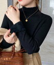 【SALE/11%OFF】Girly Doll Doula Doula/裏起毛ハイネックリブニット ドゥーラ ドゥーラ トップス ニット ホワイト グレー ベー...