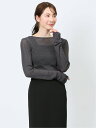 【SALE/48%OFF】m.f.editorial ハンチ/HUNCH ラメシアー ハイネックリブニット タカキュー トップス ニット ベージュ グレー