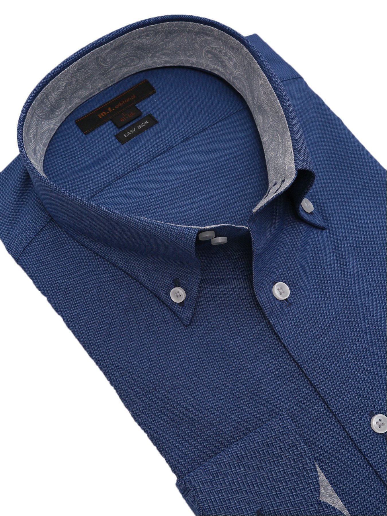 【SALE／30%OFF】m.f.editorial 形態安定 ストレッチ スタンダードフィット ドゥエボタンダウン長袖シャツ 長袖 シャツ メンズ ワイシャツ ビジネス ノーアイロン 形態安定 yシャツ 速乾 タカキュー スーツ・フォーマル Yシャツ・カッターシャツ ブルー【送料無料】