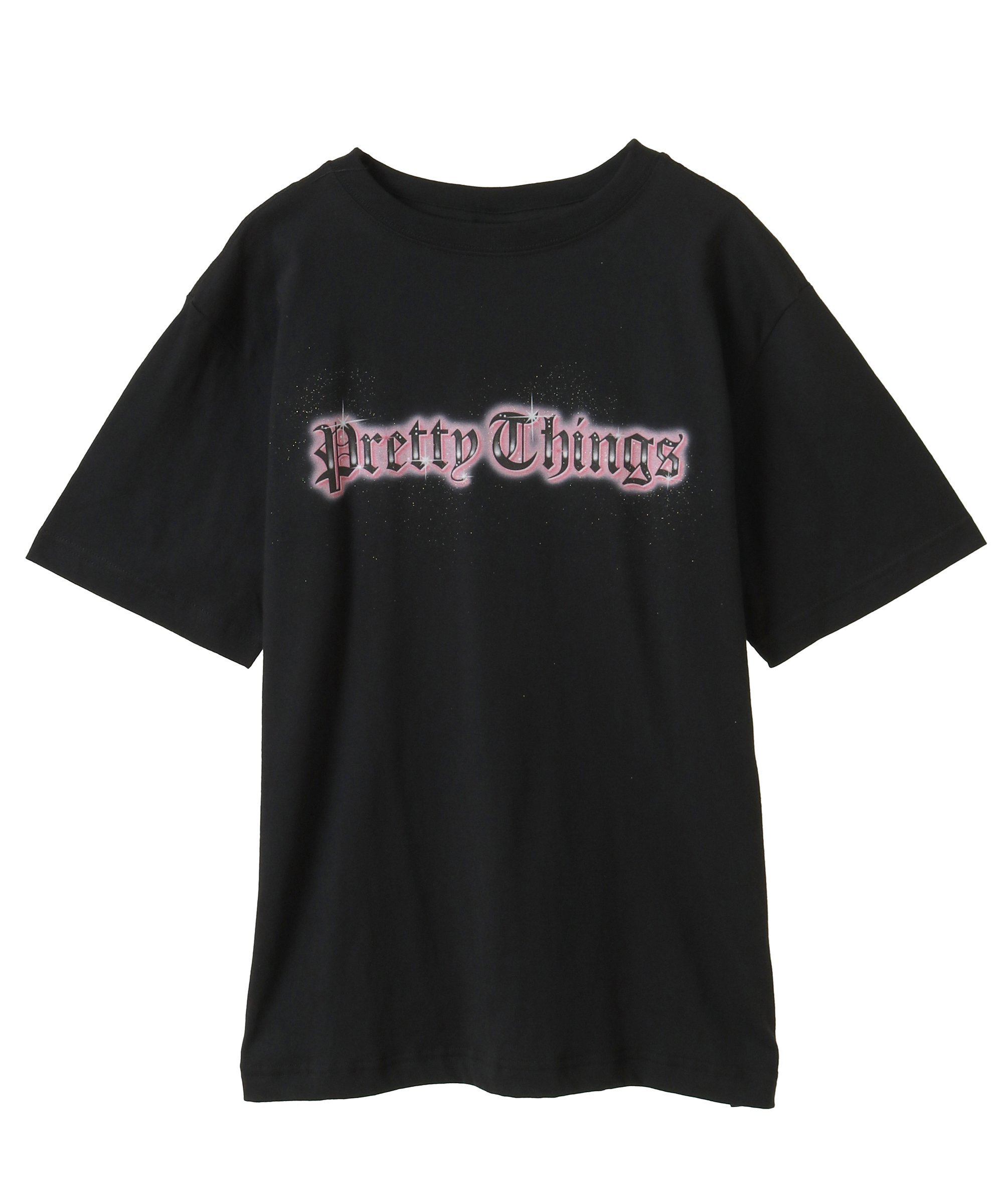 【SALE／60%OFF】Candy Stripper PRETTY THINGS TEE キャンディストリッパー トップス カットソー・Tシャツ ホワイト ピンク ブラック