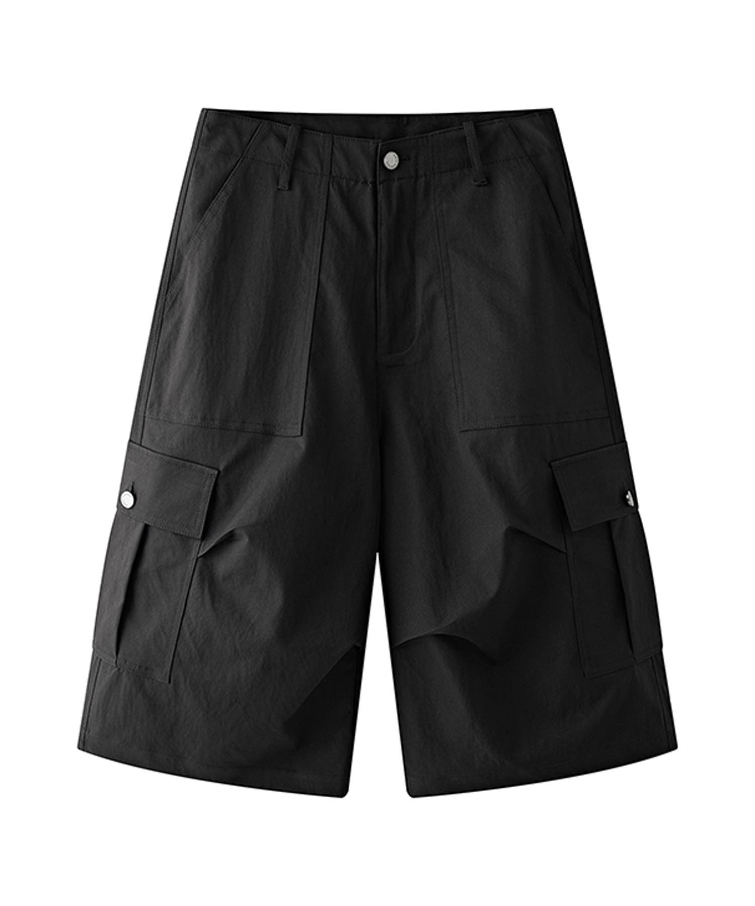 HOOK 【HOOK】ルーズフィットカーゴショーツ アイモハ パンツ カーゴパンツ ブラック ベージュ ホワイト
