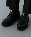 HARE プレ-ントゥZIPシューズ ハレ シューズ・靴 レースアップ・ドレスシューズ ブラック【送料無料】