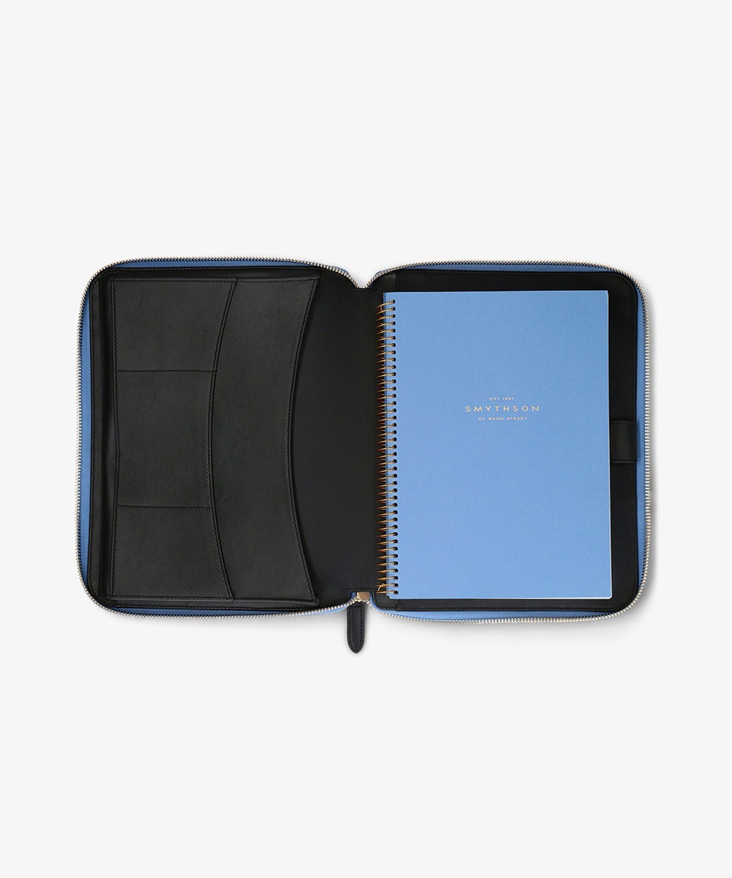 SMYTHSON Panama A5 Zip Folder スマイソン ファッション雑貨 その他のファッション雑貨 ブルー【送料無料】