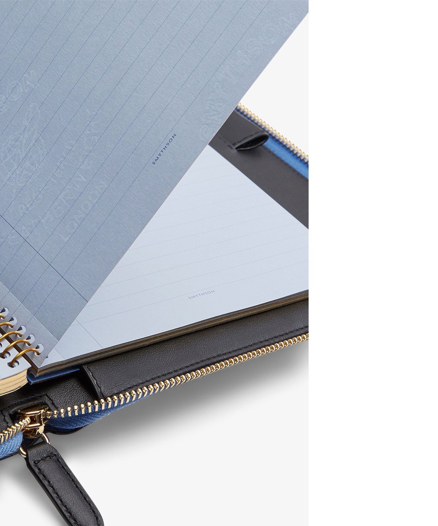 SMYTHSON Panama A5 Zip Folder スマイソン ファッション雑貨 その他のファッション雑貨 ブルー【送料無料】