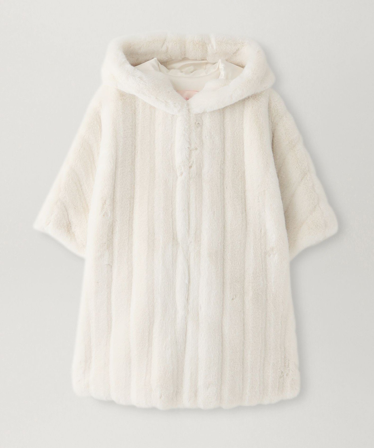 EPOCA 【LEMONPLET】エコファーフーデッドポンチョ《WEB&EPOCA THE SHOP店舗限定》 エポカ ジャケット・アウター その他のジャケット・アウター ホワイト【送料無料】のサムネイル