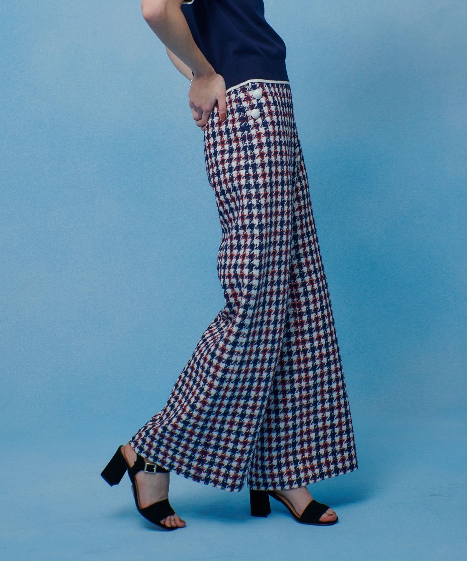 LOULOU WILLOUGHBY 【LOULOU WILLOUGHBY】トリコロールツイードマリンパンツ アルアバイル パンツ その他のパンツ