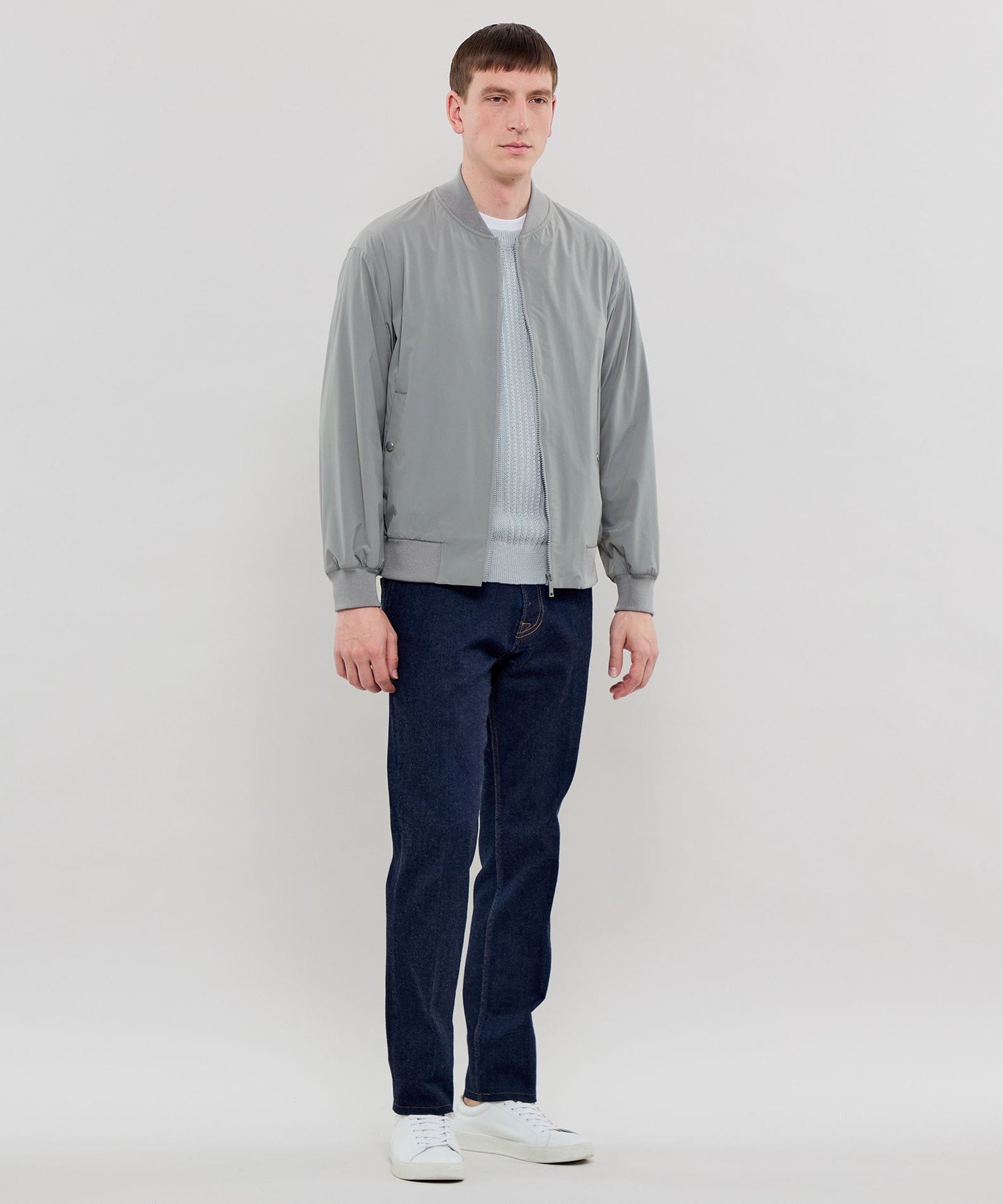 MACKINTOSH LONDON 【FEATHER-TECH PAC】【FLEX NYLON】ストレッチナイロンMA-1 マッキントッシュ ロンドン ジャケット・アウター ブルゾン・ジャンパー ネイビー【送料無料】