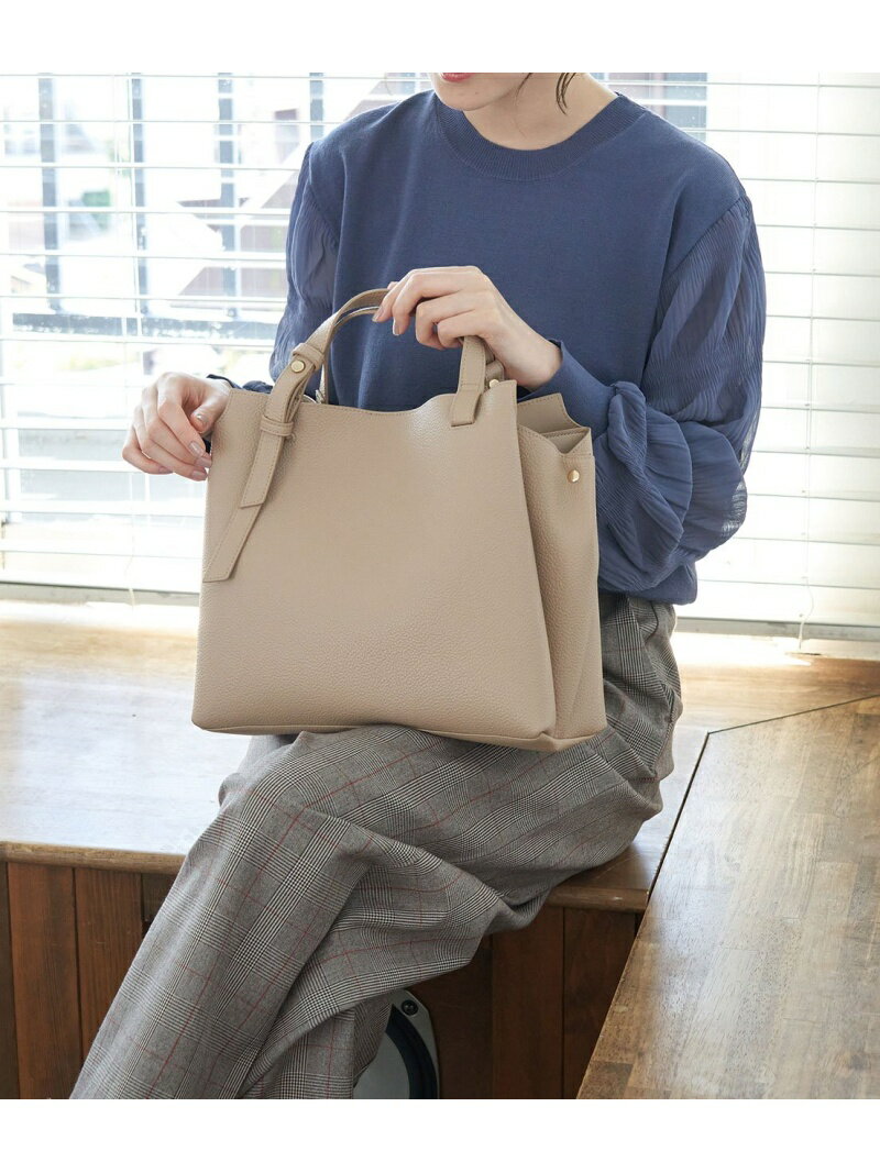 【SALE／19%OFF】ROPE' PICNIC PASSAGE 【軽量】スウェイハンド5層シュリンクミドルトート&ショルダーバッグ ロペピクニック バッグ トートバッグ ベージュ ネイビー レッド【送料無料】のサムネイル