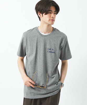 【SALE/40%OFF】UNITED ARROWS green label relaxing <Les Petits Basics(レ プチ バジック)>CAFE&CROISSANT Tシャツ ユナイテッドアローズ グリーンレーベルリラクシング カットソー Tシャツ グレー