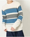 【SALE/55%OFF】a.v.v 【洗濯機で洗える】大人ボーダークルーネックニット アー・ヴェ・ヴェ トップス ニット ネイビー ブルー ベージュ グリーン