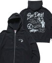 BEN DAVIS / WHITE LABEL 【BEN DAVIS(ベンデイビス)】TAGGING HARD-WASH ZIP HOODIE / スウェット ジップパーカー フーディー ブランドロゴ 刺繍 ナバル トップス パーカー フーディー ブラック ホワイト ブラウン【送料無料】