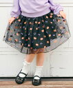 【SALE/30%OFF】any FAM KIDS ラメチュールフレアスカート エニィファム スカート ロング・マキシスカート パープル ブラック