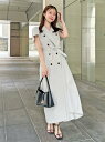 【SALE/55%OFF】SNIDEL トレンチケープ2wayワンピース スナイデル ワンピース・ドレス ワンピース ネイビー【送料無料】