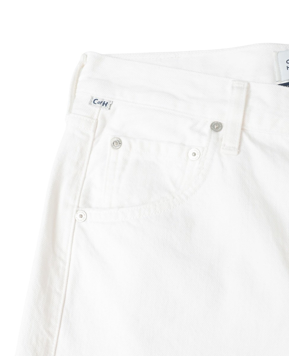 Soffitto 【CITIZENS of HUMANITY/ シチズンズオブヒューマニティ】Ayla Raw Hem Crop ソフィット パンツ ジーンズ・デニムパンツ ホワイト