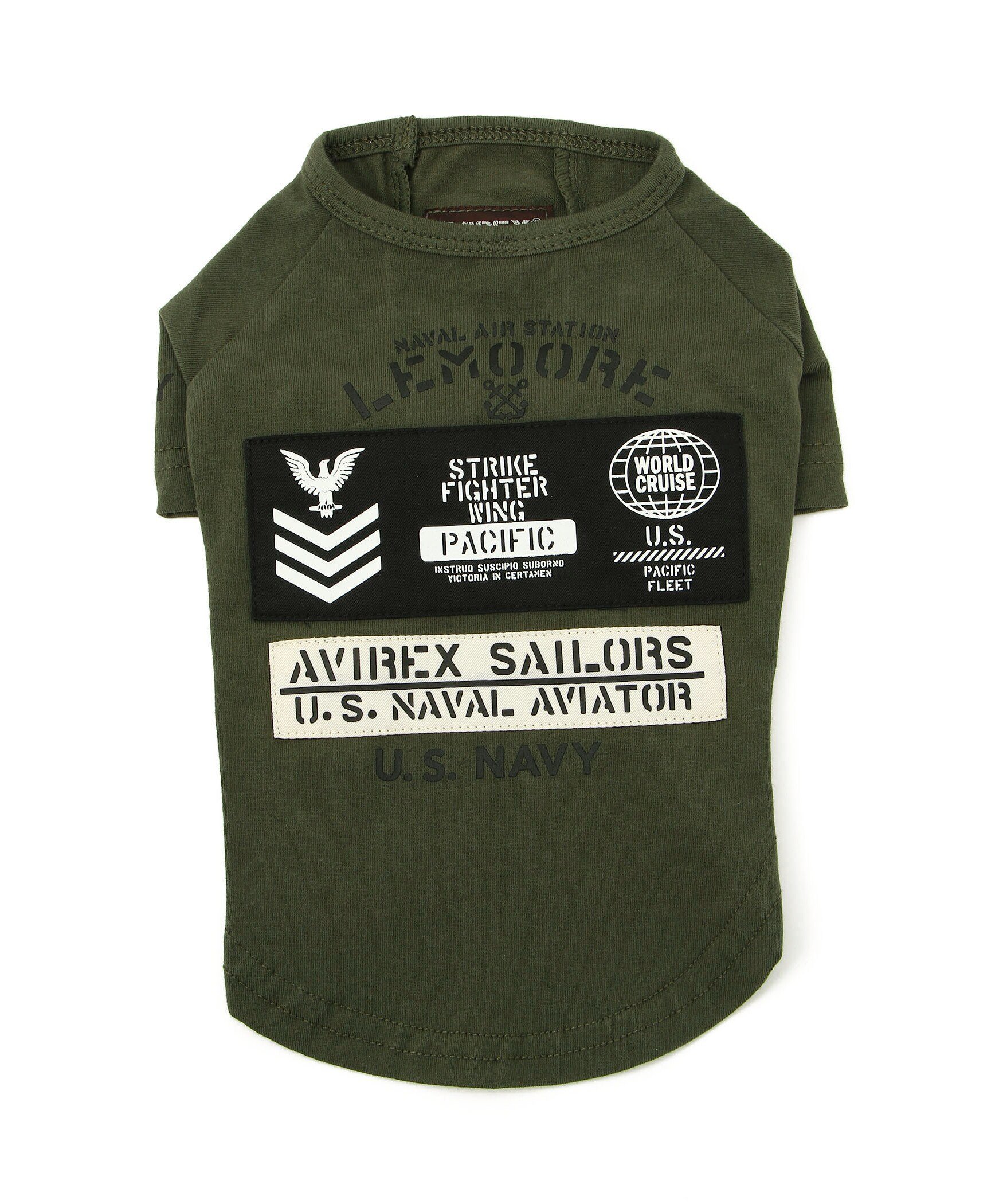 【SALE／20%OFF】IMPORT ORIGINAL ネイバルシーチング パッチTシャツ/NAVAL PATCH ビーバー ペット用品 ペットウェア・ペット服 グリーン ブラック