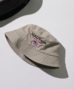 WEGO MEN'S NAUTICA LOGO EMB BUCKETHAT ウィゴー 帽子 ハット ベージュ ブラック【送料無料】