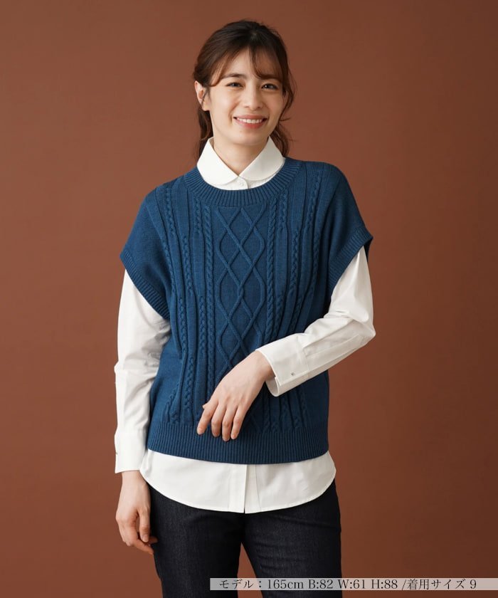 【SALE／51%OFF】Leilian ケーブル編みニ