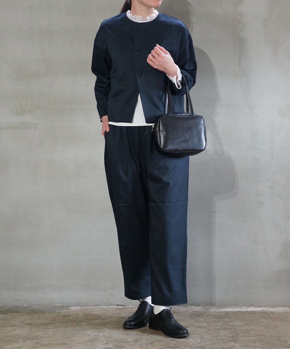 NOUVELLES DU PARADIS POUR LAITERIE ヌーベル ドゥ パラディ ウーリービエラ無地パンツ ブルーコムブルー パンツ その他のパンツ
