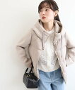 le.coeur blanc カットボンディング×スムースタフタショートブルゾン ルクールブラン ジャケット・アウター ブルゾン・ジャンパー ブラック グレー【送料無料】