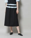NANO universe OperaSPORT/ALBERTINE SKIRT ナノユニバース スカート ミディアムスカート ブラック【送料無料】