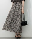 23区 S 【洗える】Ratti ヴィンテージペイズリープリント スカート ニジュウサンク スカート ロング・マキシスカート ブラック【送料無料】