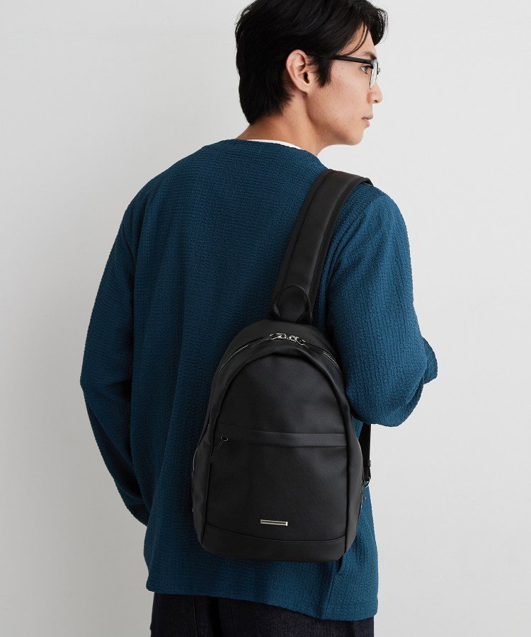 THE SHOP TK ビッグ ワンショルダーボディバッグ ザ ショップ ティーケー バッグ ボディバッグ・ウエストポーチ ブラック