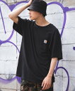 カーハート Tシャツ メンズ WEGO (M)CARHARTT PocketT(S) ウィゴー カットソー Tシャツ ブラック ネイビー ホワイト レッド グレー【送料無料】