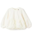 【SALE/20%OFF】petit main 【リンク】ジャガードペプラムトレーナー(キッズ) ナルミヤオンライン トップス スウェット・トレーナー ベージュ ネイビー グレー
