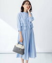 組曲 L リヨセルシャーティング ワンピース クミキョク ワンピース・ドレス シャツワンピース ベージュ ブルー ネイビー【送料無料】