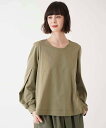 HIROKO BIS チュールジョイントカットソー /洗濯機で洗える ヒロコ ビス トップス カットソー・Tシャツ ブラック グリーン【送料無料】