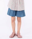 SHIPS KIDS SHIPS KIDS:100~130cm / デニム プリーツ キュロット シップス パンツ キュロット ブルー【送料無料】