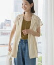 AMERICAN HOLIC 幾何学レースウエストドロストジャケット アメリカン ホリック ジャケット・アウター その他のジャケット・アウター ホワイト ブラック【送料無料】