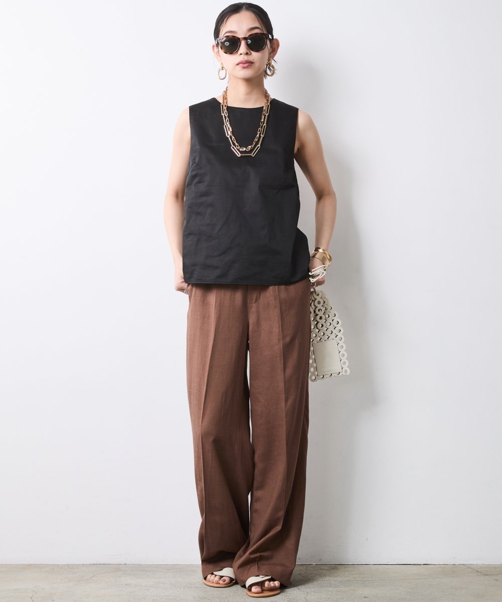 CHIC STYLE 綿100%バックリボンブラウス＜大きいサイズ有＞シックスタイル シックスタイル トップス シャツ・ブラウス【送料無料】