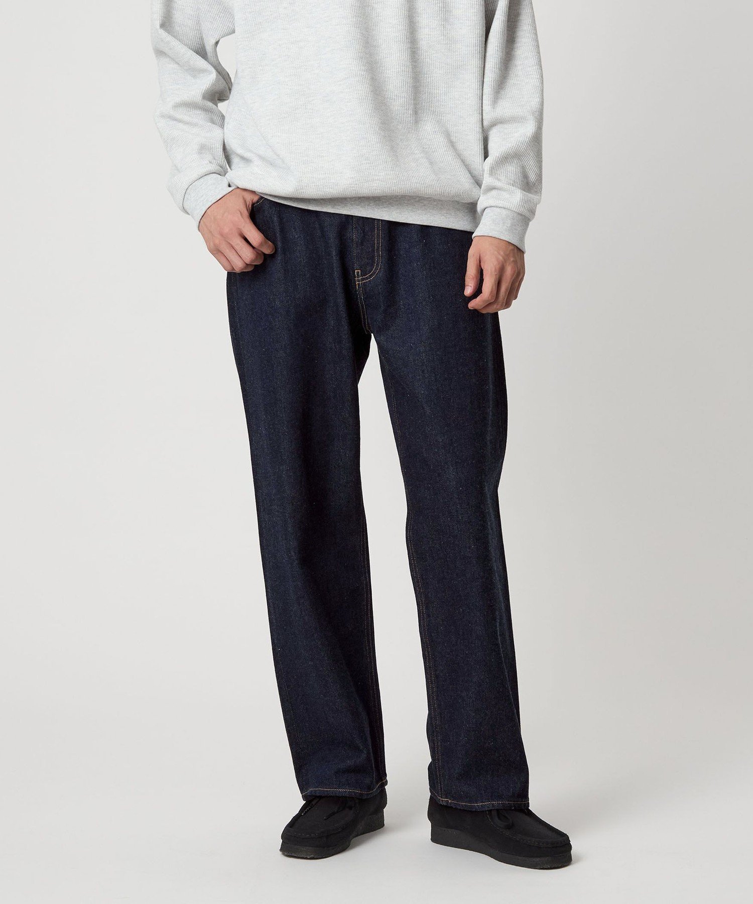 デニム ワイド テーパード W3 デニムパンツ ユナイテッドアローズ アウトレット パンツ ジーンズ・デニムパンツ ネイビー ホワイト グレー