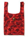 A BATHING APE COLOR CAMO SHOPPING BAG L M ア ベイシング エイプ バッグ エコバッグ・サブバッグ レッド【送料無料】