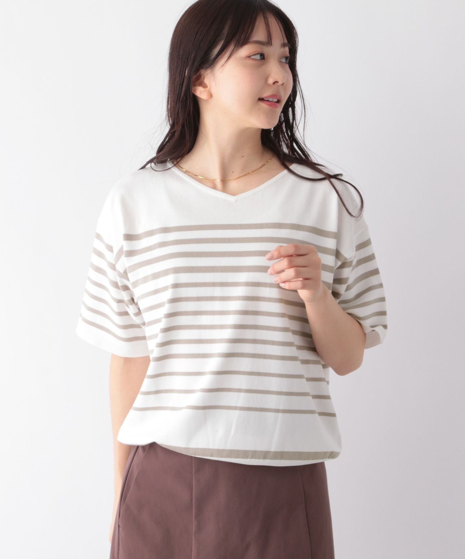 GLOBAL WORK (W)アラエルサラサラVPO グローバルワーク トップス カットソー・Tシャツ ホワイト ベージュ オレンジ ブラック グリーン ブルー パープル ブラウン イエロー【送料無料】のサムネイル