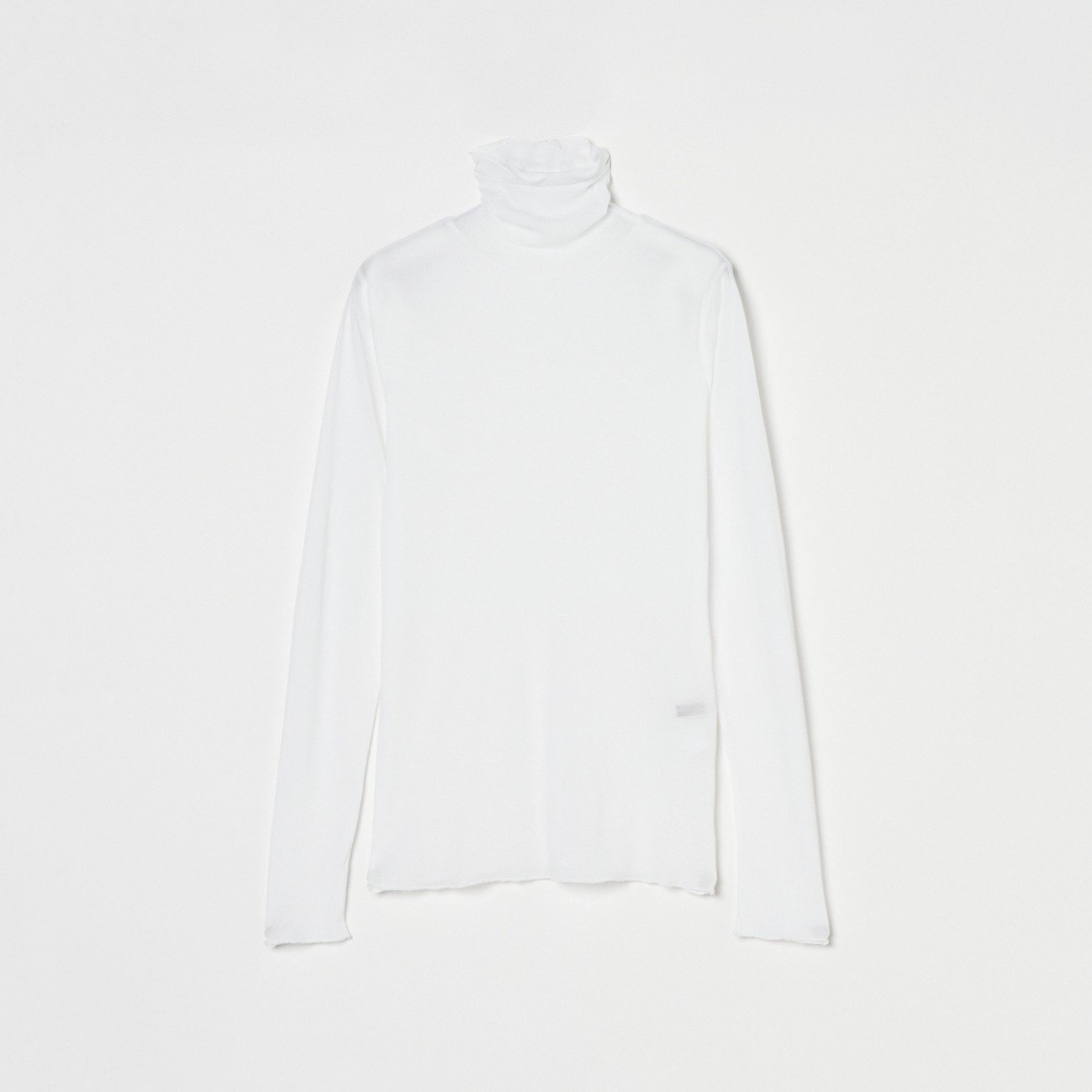 HELIOPOLE 【smooth skin series】SHEER RIB JERSEY TURTLE エリオポール トップス カットソー・Tシャツ グレー ブラック ホワイト オレンジ グリーン