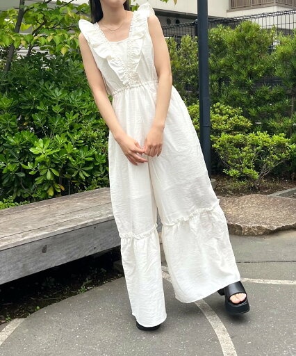RETRO GIRL ギャザーフリルサロペット レトロガール オールインワン・オーバーオール オーバーオール・サロペット ベージュ ブラウン ブラック【送料無料】 RETRO GIRL ギャザーフリルサロペット レトロガール オールインワン・オーバーオール オーバーオール・サロペット ベージュ ブラウン ブラック【送料無料】