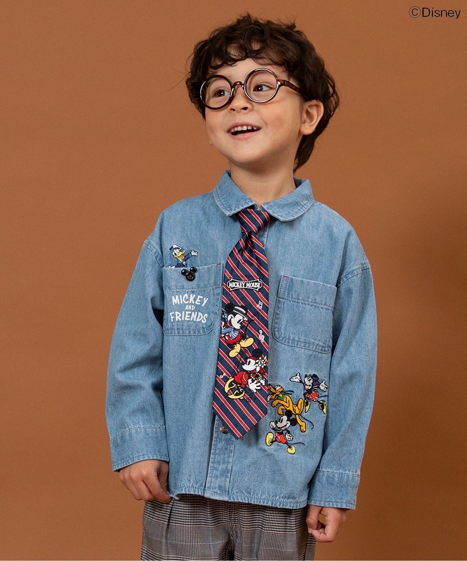 BREEZE ディズニーキャラクター/デニムシャツ『ミッキーマウス』 エフオーオンラインストア トップス シャツ・ブラウスのサムネイル