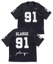 XLARGE DISTORTION FOOTBALL JERSEY XLARGE エクストララージ トップス その他のトップス パープル グレー ブラック【送料...