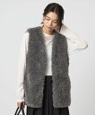 UNITED ARROWS green label relaxing ボア ベスト ユナイテッドアローズ グリーンレーベルリラクシング トップス ベスト・ジレ グレー ホワイト【送料無料】