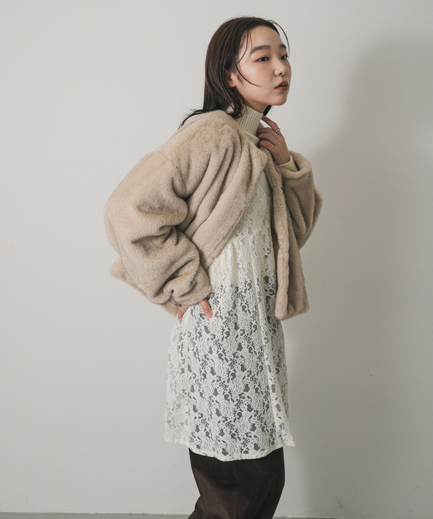 SENSE OF PLACE レースキャミチュニック センス オブ プレイス トップス キャミソール ブラック ホワイ..