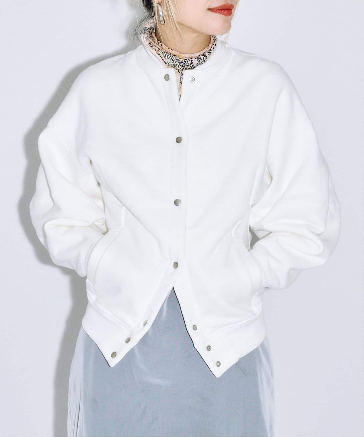 CITYSHOP SEEALL 別注 ERGONOMIC SNAP CARDIGAN [WHITE]:スウェット シティーショップ トップス スウェット・トレーナー ホワイト【送料無料】