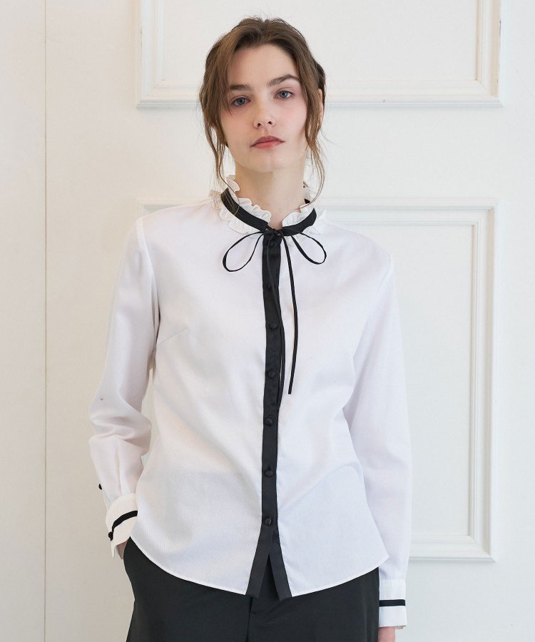 DRESSTERIOR 【otonaMUSE5月号掲載/ウォッシャブル】ボウタイブラウス ドレステリア トップス シャツ ブラウス ホワイト【送料無料】